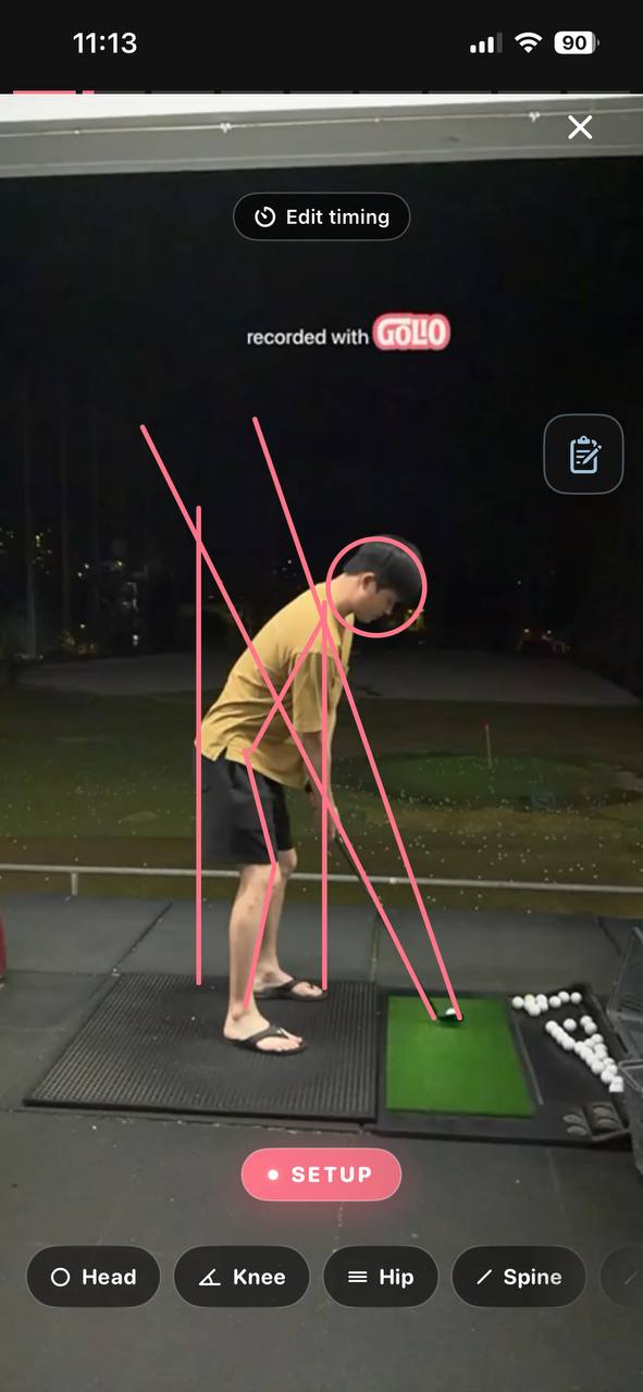 Golfr posture and swing-path overlays